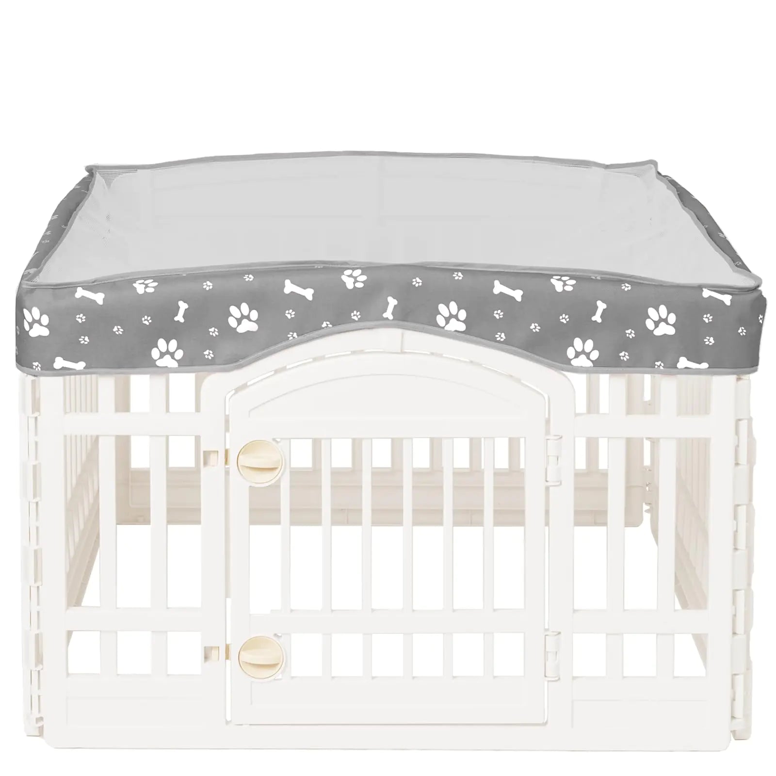 Dog Playpen Mesh Top Cover for 36" Inch Pet Playpen with 4 Panels Dog Crate Cover Pet Tent Puppy Play Pen Cover Ideal for Indoor/Outdoor Use