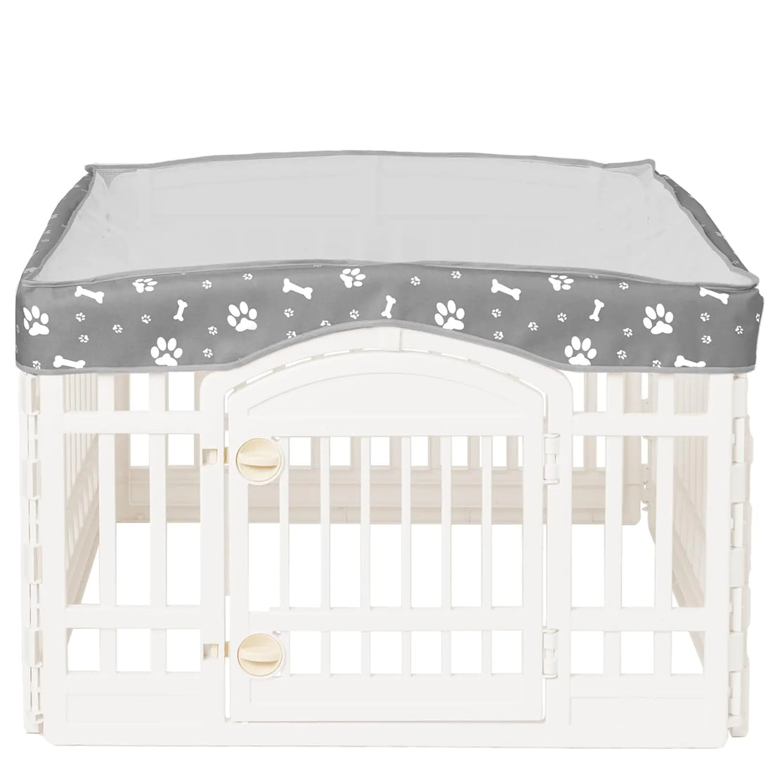 Dog Playpen Mesh Top Cover for 36" Inch Pet Playpen with 4 Panels Dog Crate Cover Pet Tent Puppy Play Pen Cover Ideal for Indoor/Outdoor Use